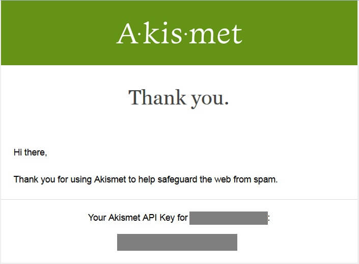 Akismet API Key
